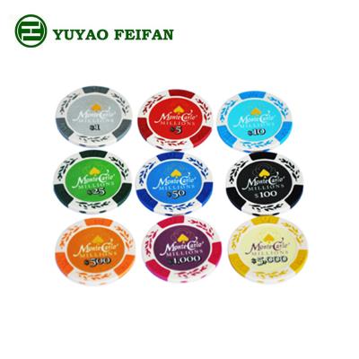 China Cheap Poker Chips from Clay Casino Clay Factory Customized 14g Monte Carlo for sale