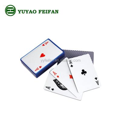 China Normal Poker Game Paper Playing Cards Used In Home Game With Plastic Box Packed for sale