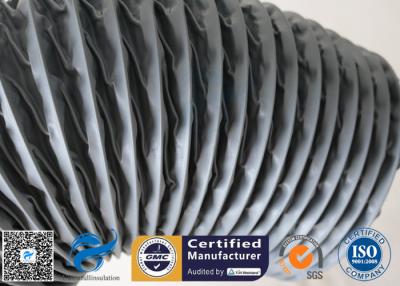 China PVC Coated Fiberglass Fabric Grey Flexible Ventilation Air Ducting Vent Hose for sale