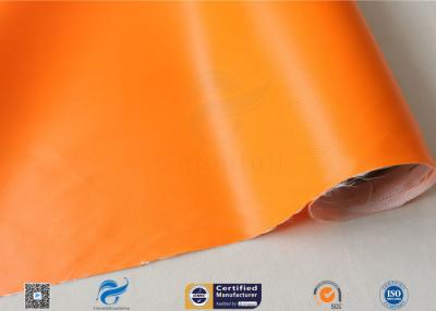 Cina tessuto rivestito di silicone arancio della vetroresina di 0.5mm per la coperta del fuoco dell'isolamento termico in vendita