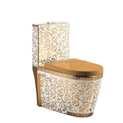 China China Toilet Set Double-Flow Ceramic Water Gold WC Soft And Quick Saving Toilet Close Release for sale