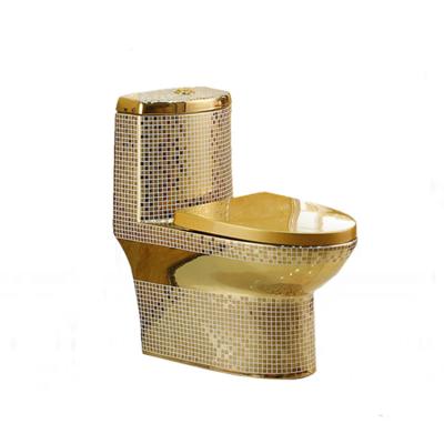 China 2011 Double-flow European Design Hot Selling Sanitary Ware Plating Gold Toilet for sale