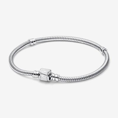 China Romantic PAN S925 Chain Moments Snake Bone Chain Running Bead Bracelet Silver Diy Silver Plated Pan-Stern for sale