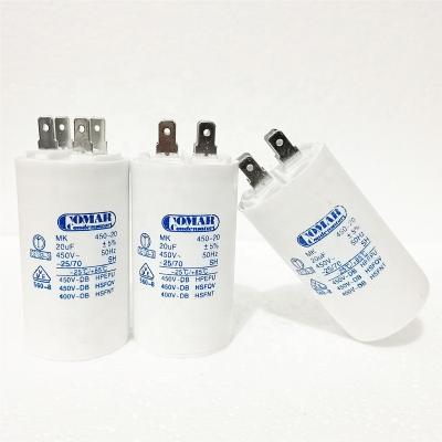 China CBB60 Gasket Washing Machine Capacitor 450vac 2uf for sale