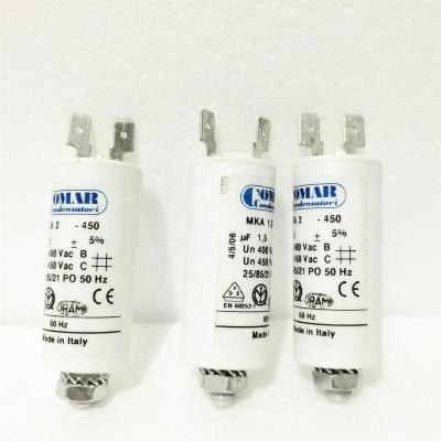 China CBB60 seals motor capacito1.5uf r 2.5uf 3.5uf fan capacitor 400vac 450VAC film capacitor for sale