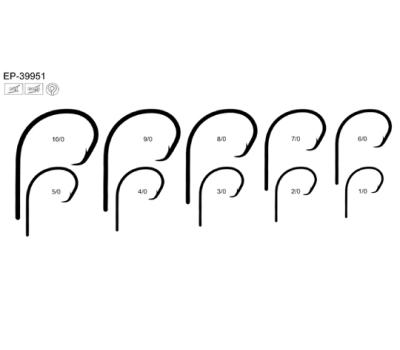 China High Carbon Steel Fish Hook EP-39951 High Carbon Steel/SS Circle Hooks for sale