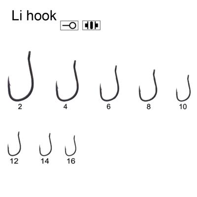 China Wholesale Li Hook, LiGou, CHOD Hook Chemically Sharpened Multi Colors Barb / Liner Barbless Carp TF Hooks (B07) 2# for sale