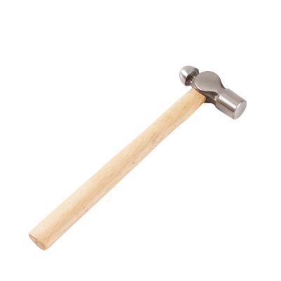 China Professional Carbon Steel Handle Ball Pin Hammer Stain Goods Ball Claw Wooden Hammer for sale