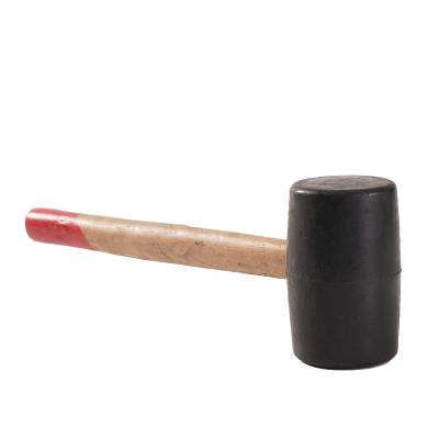 China Factory Direct Sales Multi-Specifications Color Handle Rubber Mallet Tile Hammer Roof Wood Rubber Hammer Tile Hammer Laying Rubber Mallet for sale