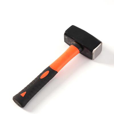 China Masonry Hammer China Factory Selling Fiberglass Handle Masonry Stone Stoning Hammer Carbon Steel Sledgehammer for sale