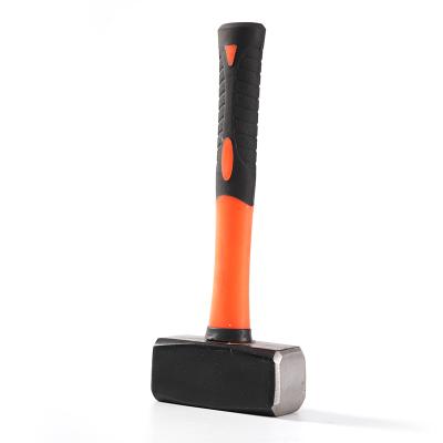 China Masonry Hammer Manufacturer Selling Cheap Carbon Steel Handle Plated Plastic Fiberglass Handle Masonry Stone Hammer Blacksmith Hammer for sale