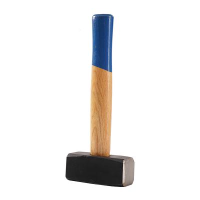 China Durable multi-spec wooden sledgehammer. Machinist Hammer Handle Damascus Stone Masonry Hammer Carbon Steel Brick Hammer Mechanic Stone Hammer for sale