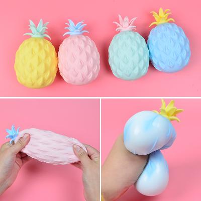 China TPR Fruit Pineapple Shape Tpr Decompression Toy Squishy Balls Reduce Stress Squeeze Toy for sale