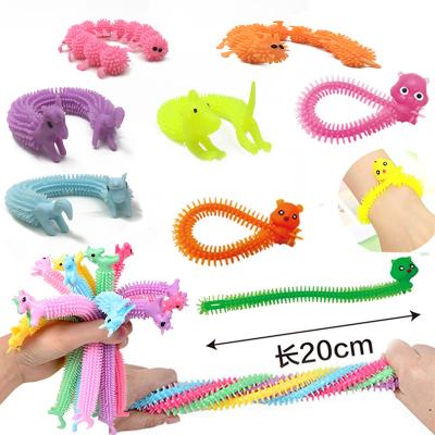 China TPR creative cartoon cute animal multicolor bracelet stir sensory relaxation toys for children for sale