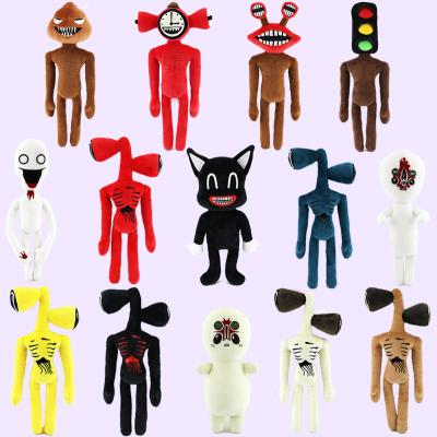 China Wholesale Plush Siren Head Plush Toys Horror Character Black Cat Peluches Toys By Sound Doll Sirenhead for sale