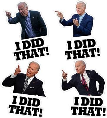 China Wholesale Decorative Sticker Biden I Did Presidential Stickers Joe Biden Campaign Spoof Stickers USA for sale