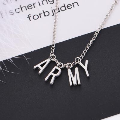 China CLASSIC wholesale korean style punk women alloy name necklace army bracelet letter bracelets for sale