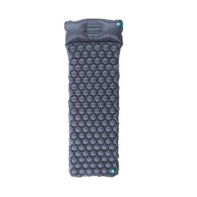 China Ultralight Ultralight Sleep Air Pad Insulated Inflatable Camping Mat Sleeping Pad With Pillow for sale