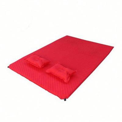 China Self Inflating Double Self Inflating Thick Foam Camping Pad With Pillow for sale