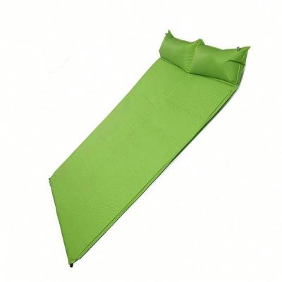 China Self Inflating Most Comfortable Double Self Inflating Sleep Foam Mat With Attached Pillow for sale