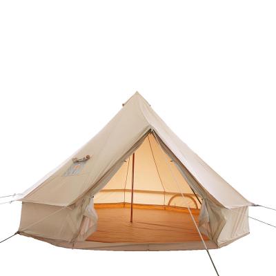 China New Design Custom Canvas Bell Tent UV-Resistant Outdoor One Door Canvas Bell Tent for sale