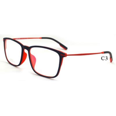 China For Reading Glasses Wholesale Big Square Eyeglasses Shape TR Super Light Optical Frames Slim Thin Eyewear Metal Temple Glass Frames In Stock for sale