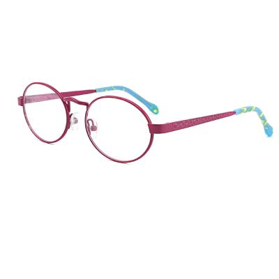 China Wenzhou Everfly Metal Optical Glass New Arrival Children's Glasses Metal Material Cute High Quality Girls and Boys Prepare Longevity Kids Oval Optical Eyesight for sale