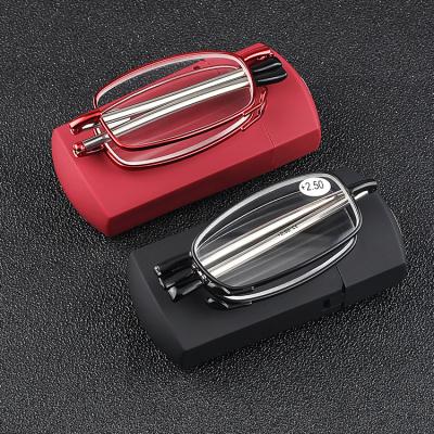 China Everflyoptical Retractable Folding Reading Glasses Optical, Adjustable Folding Reading Glasses, Full Frame Slim Reading Glasses for sale