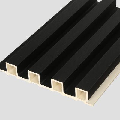 China Waterproof good quality slat design with internal wood composite material WPC wall panel for interior cladding: for sale