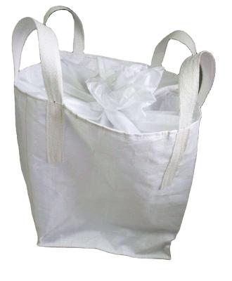 China Building Construction Waste Bulk Bag 1 Ton Cross Corner Loop Pp Woven  Bulk Bag for sale