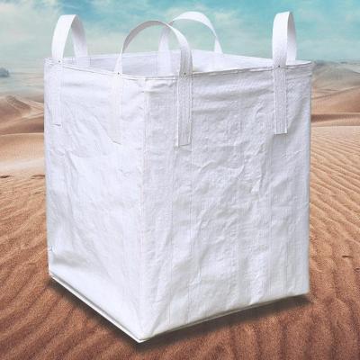 Cina PP Woven Construction FIBC Bulk Bag 1 Ton Flat Bottom Tubular in vendita