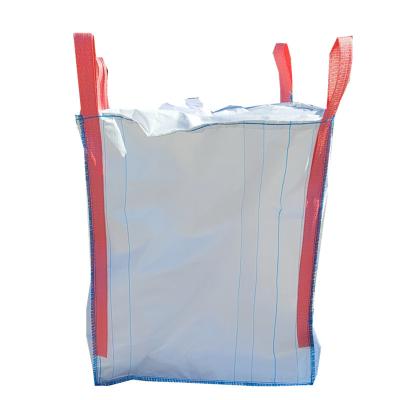 China Cross Corner Loop Tonne Bag Fibc Jumbo Cement  Pattern Iron Handle Tonne Bag for sale