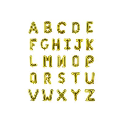 China New Decoration Design 16 Inch Letters Balloon Gold Color A To Z 26 English Letter Foil Balloon for sale