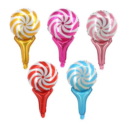 China Wholesale High Quality Gift Toy Children Play Party Decoration Hand Stick Balloon Lollipop Shape Balloon Children's Day for sale