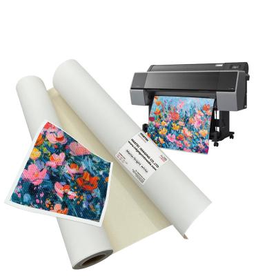 China 380g Matte Poly Cotton Canvas Rolls With High Resolution For Latex Media Art for sale