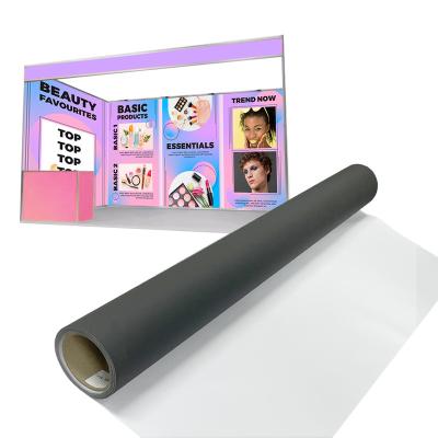 Cina 260gm Black Back Blockout 100% Polyester Fabric For Advertising Textiles in vendita