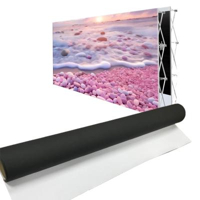 China Black back 235gsm advertising fabric backdrop textile roll for display for sale