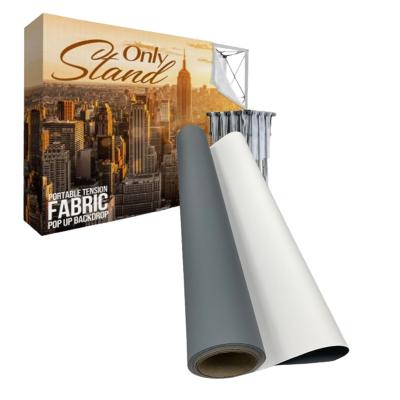 China 300gsm Eco-solvent UV printing Greyback fabric backdrop standard roll for sale