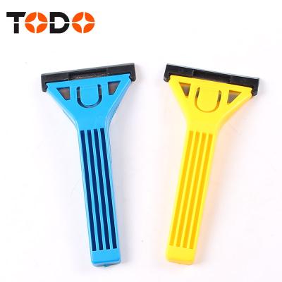 China 60# Carbon Steel TODO Tools Cheap Hard Plastic Ice Window Scraper for sale