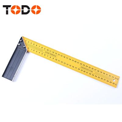 China TODO Woodworking Tools Tools Aluminum Alloy Coated Square Ruler With Metric And Inch Scale for sale