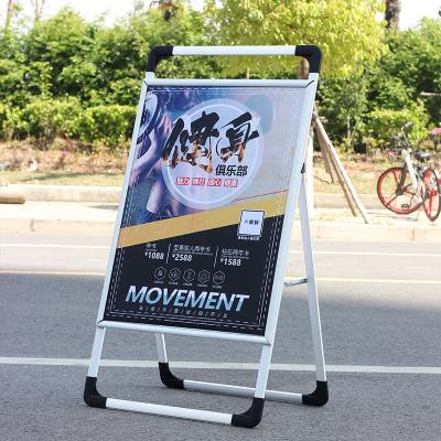 China Lightweight Hot Selling Advertising Aluminum Poster Holder Silver Rack Poster Stands for sale