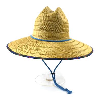 China Wholesale High Quality Handmade Wide Brim Hand Made Wide Brim Beach Sunshade Verified Custom Made Straw Hat Mat Lifeguard Straw Hats for sale