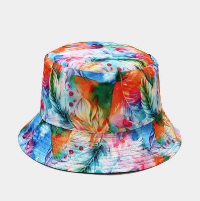 China Character tropical fruit print fisherman's hat women's summer outdoor sports sunshade hat leisure bucket hat for sale