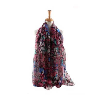 China 2019 Popular Hot Selling Muti-function Fashion Style Flower Printing Veil Scarf Women for sale