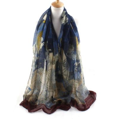 China wholesale Cute Veil Wrap Scarf Ladies Summer Muti-function Beach Scarves Multicolor Butterfly Outdoor Scarf for sale