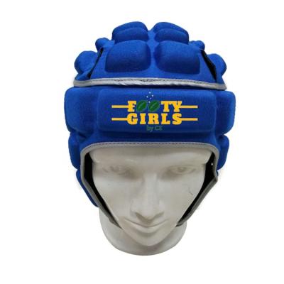 China Wholesale Character Sports Football Scramble Safety Adjustable Soft EVA Rugby Head Guard Helmet for sale