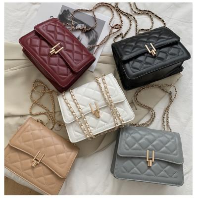 China 2023 New Fashion Fashion Chain Cross - Custom Logo Women Shoulder Bags Small PU Bags Women Body Bags Ladies Simple Pattern Handbags for sale