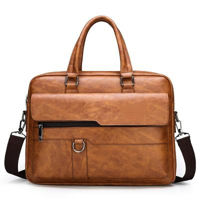 China 2023 Wholesale High Quality Business Briefcase Men's Briefcase Men Shoulder Messenger Waterproof Dustproof Dustproof Leather Laptop Bags for sale