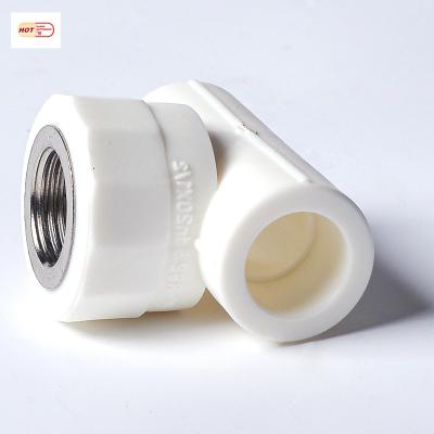 China Connect Pipes 90 Degree Female Threaded Elbow Fittings PPR Pipe Fittings For Hot Cold Water System for sale