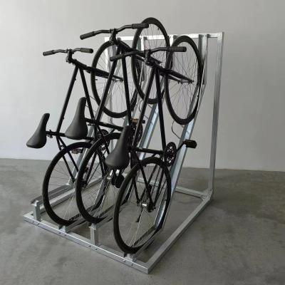 China Carbon Steel Commercial Galvanized Semi Vertical Bicycle Parking Cycle Stands Shelter Racks For Storage for sale